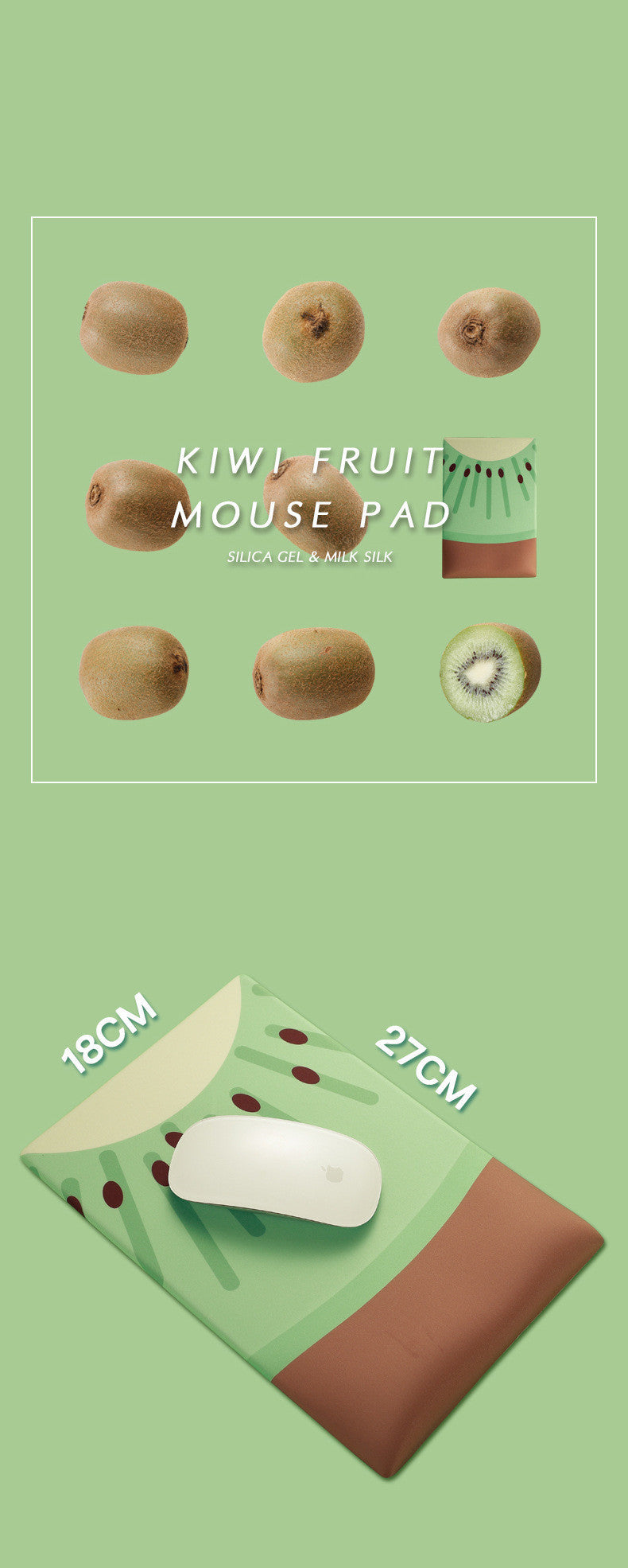 Kiwi Mouse Pad Soft Wrist Hand Support Cute Creative Girl Office Thickened Wrist Pad Han Mengwu
