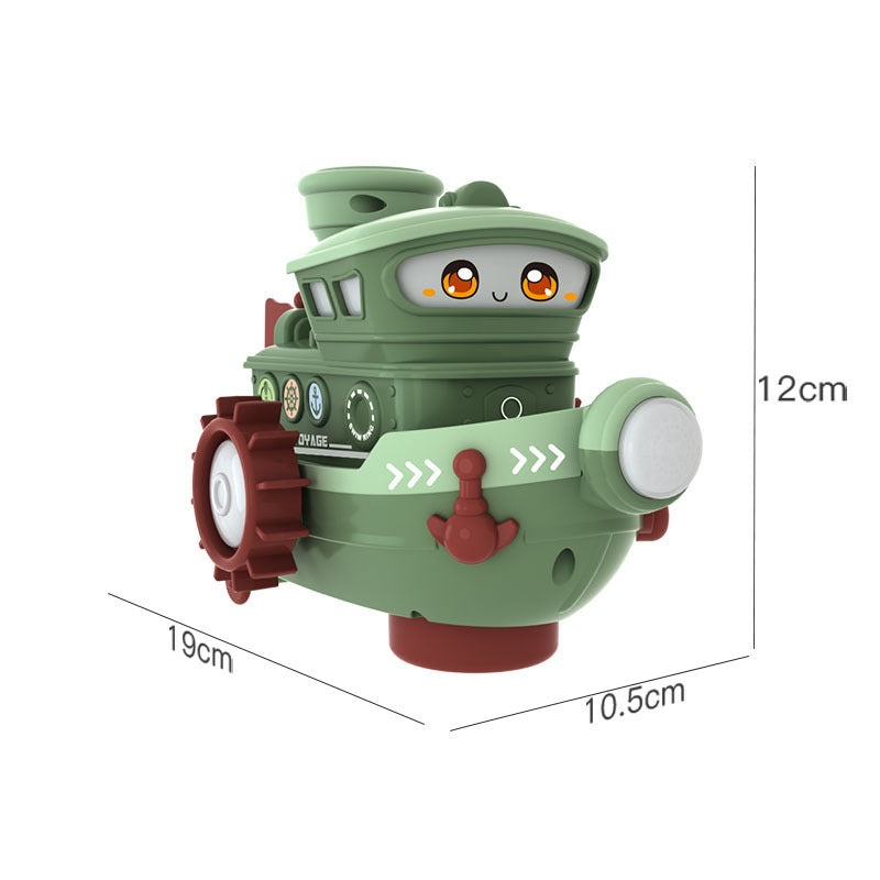 Jouets de bateau de pulvérisation rotatif à eau électrique, bateau de dessin animé, jouets de bain amusants pour bébé