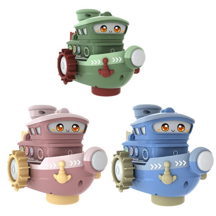 Jouets de bateau de pulvérisation rotatif à eau électrique, bateau de dessin animé, jouets de bain amusants pour bébé