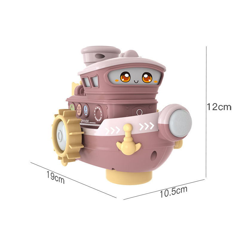 Jouets de bateau de pulvérisation rotatif à eau électrique, bateau de dessin animé, jouets de bain amusants pour bébé