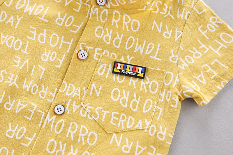 Vêtements coréens pour enfants à manches courtes pour garçons et filles