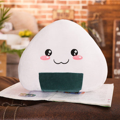 Boule de riz en peluche de dessin animé, jouet en peluche, grand oreiller de couchage, poupée Ragdoll, cadeau pour la journée des enfants