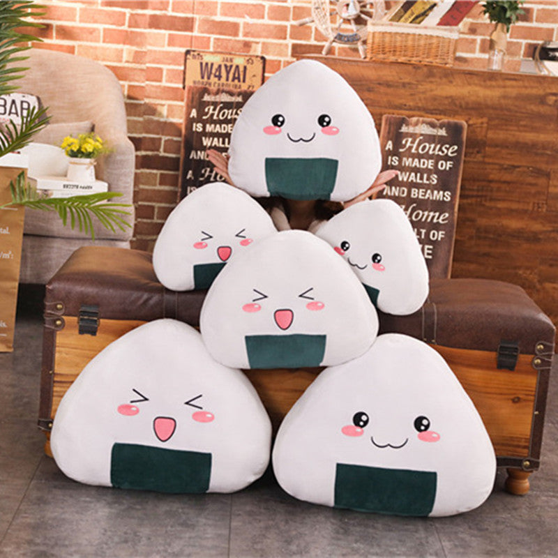 Boule de riz en peluche de dessin animé, jouet en peluche, grand oreiller de couchage, poupée Ragdoll, cadeau pour la journée des enfants