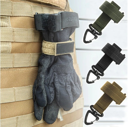 Guante multiusos con hebilla colgante, ventilador militar, guantes tácticos para exteriores, cuerda de escalada, hebilla de almacenamiento