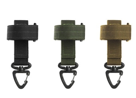Guante multiusos con hebilla colgante, ventilador militar, guantes tácticos para exteriores, cuerda de escalada, hebilla de almacenamiento