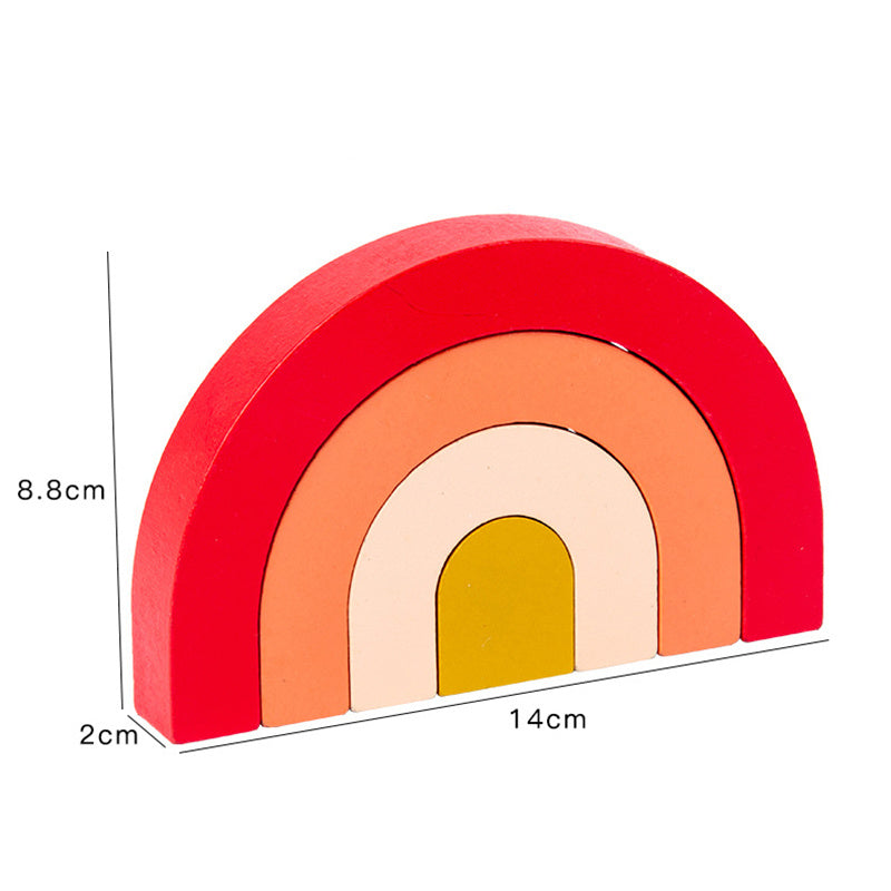 Jouets empilés en bois arc-en-ciel pour enfants, blocs de construction éducatifs Montessori