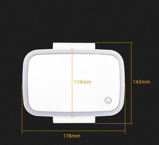 Espejo de tocador Led interfaz USB parasol para coche espejo Interior Interruptor táctil espejo Universal