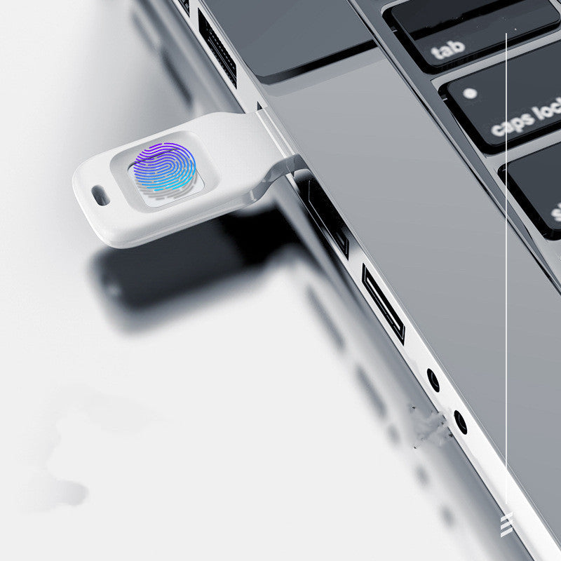 Saisie d'empreintes digitales sur un disque U crypté