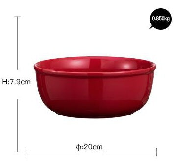 Juegos de cena de cerámica con esmalte rojo de lujo, utensilios de cocina, plato para servir ensalada de porcelana, plato, cuenco, mesa de comedor para restaurante, decoración del hogar