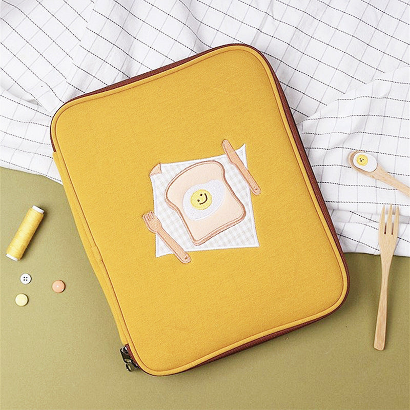 Compatible avec Apple, broderie Toast Ipad tablette ordinateur portable Liner sac 11 pouces 13 pouces sac de rangement numérique