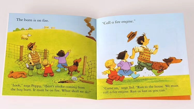Libro ilustrado en inglés para niños Usborne Farmyard Tales 20 volúmenes Audio gratuito
