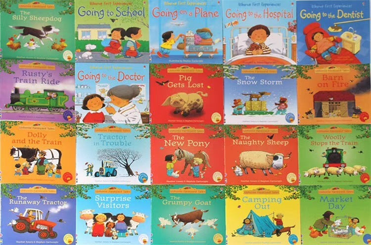 Libro ilustrado en inglés para niños Usborne Farmyard Tales 20 volúmenes Audio gratuito
