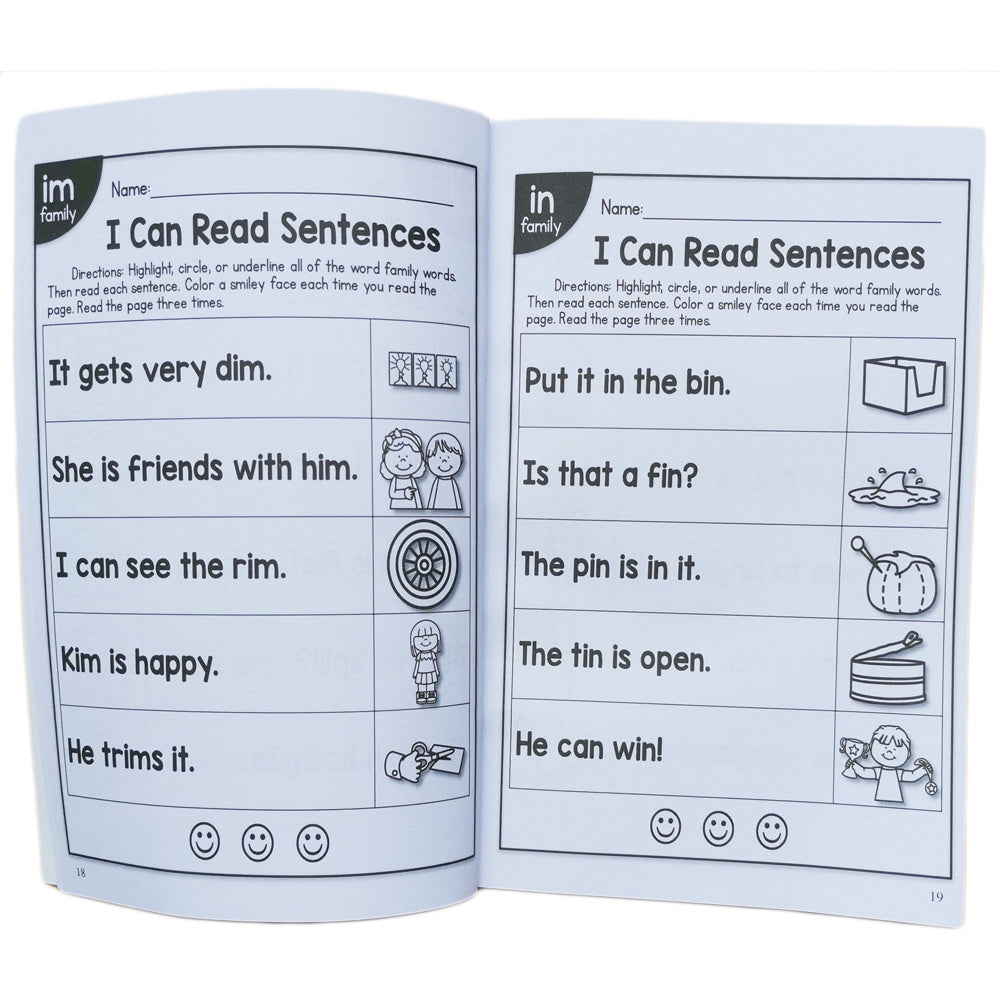 Feuille de travail de lecture de phonétique anglaise pour enfants