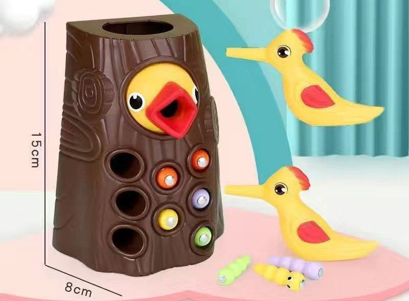 Jouets familiaux Cliquez ici pour plus d'optionsPic magnétique attraper le ver jeu d'alimentation animale petits oiseaux enfants éduquer les enfants Kit de jouets de pêche ensemble cadeau pour enfants