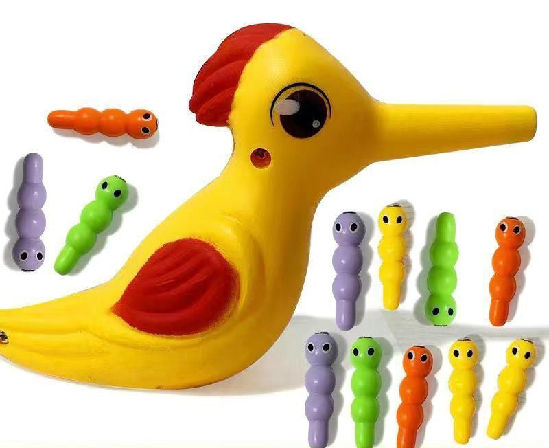 Jouets familiaux Cliquez ici pour plus d'optionsPic magnétique attraper le ver jeu d'alimentation animale petits oiseaux enfants éduquer les enfants Kit de jouets de pêche ensemble cadeau pour enfants