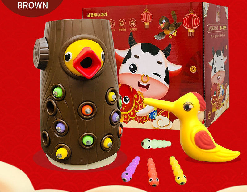 Jouets familiaux Cliquez ici pour plus d'optionsPic magnétique attraper le ver jeu d'alimentation animale petits oiseaux enfants éduquer les enfants Kit de jouets de pêche ensemble cadeau pour enfants