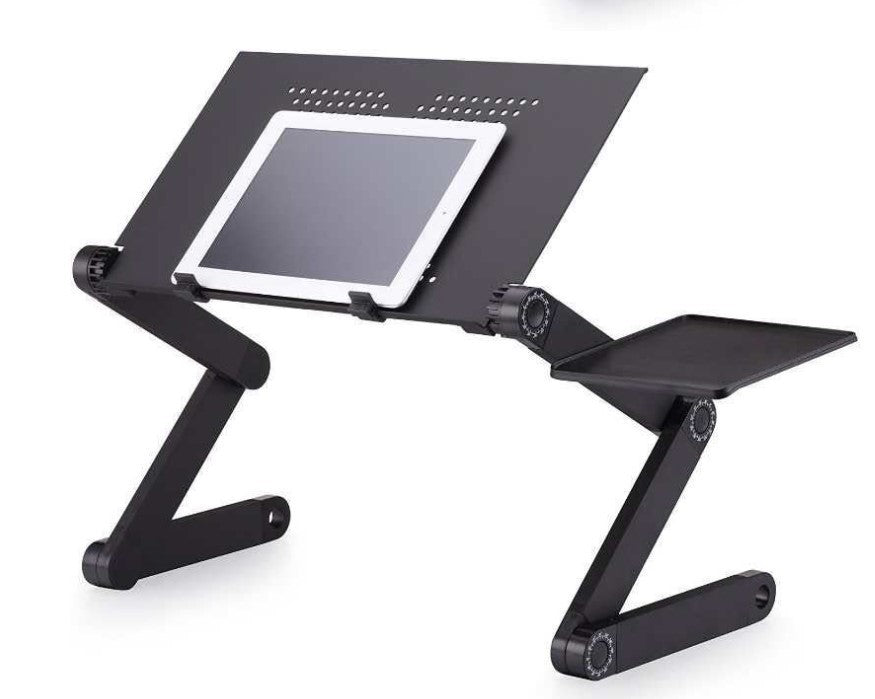 Bureau pliant rétractable réglable, bureau d'étude dans le lit, support d'ordinateur portable en alliage d'aluminium, bureau paresseux