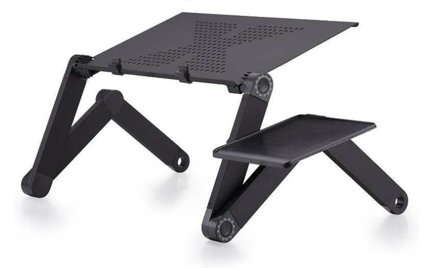 Bureau pliant rétractable réglable, bureau d'étude dans le lit, support d'ordinateur portable en alliage d'aluminium, bureau paresseux