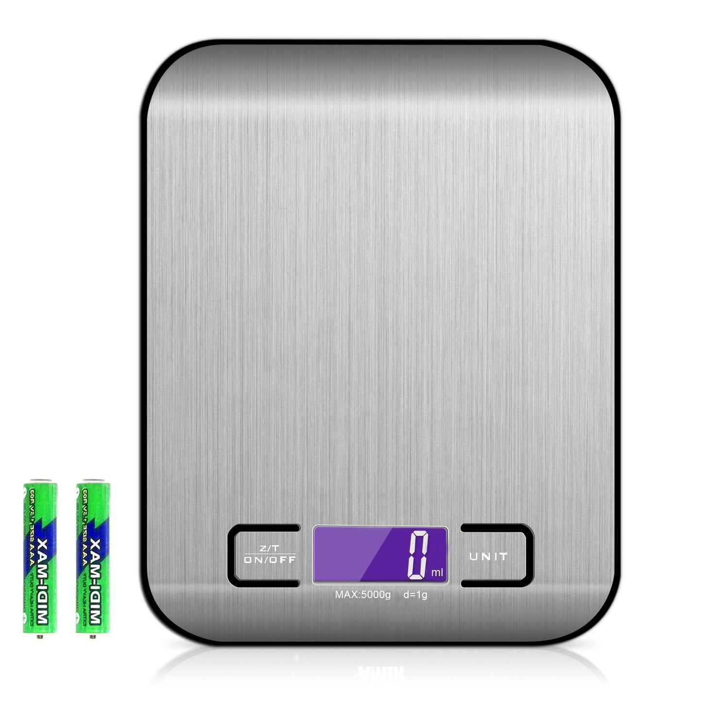 Balance de cuisine plate rechargeable en acier inoxydable, électronique, petite plateforme