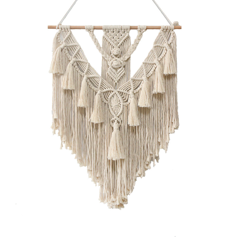 Colgante de macramé tejido a mano para colgar en la pared, tapiz tejido bohemio, artesanías bohemias, decoración de habitación, hermoso tapiz para decoración del hogar