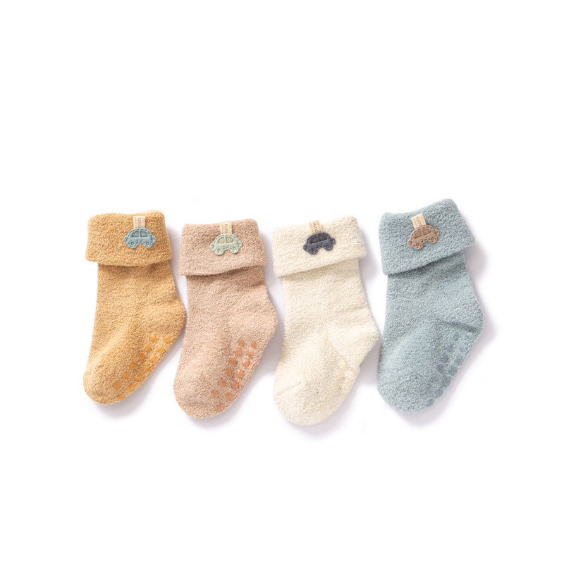 Chaussettes bébé Chaussettes bébé nouveau-né et velours pour garder au chaud