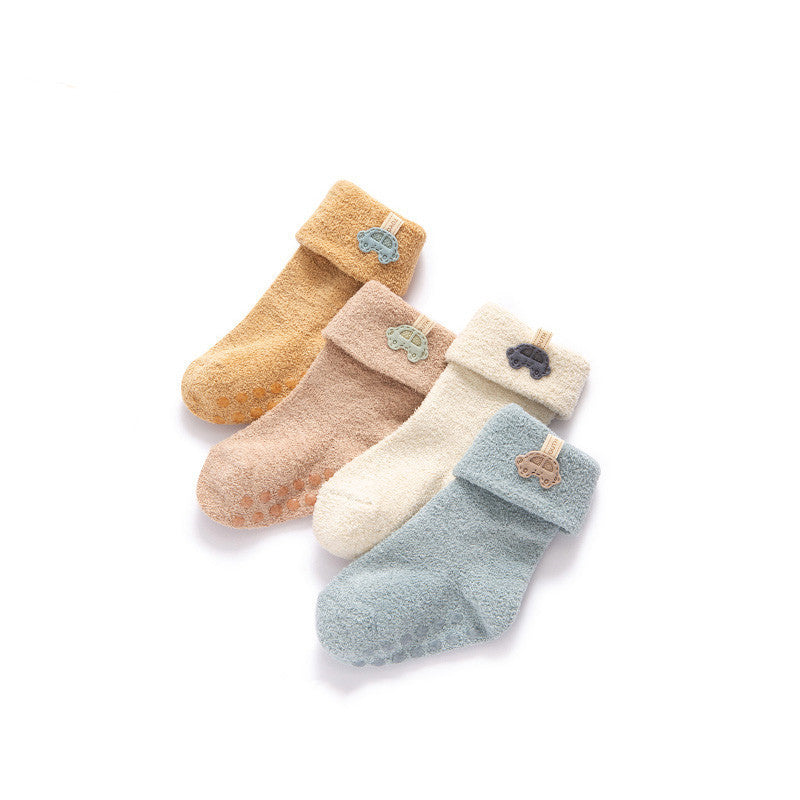 Chaussettes bébé Chaussettes bébé nouveau-né et velours pour garder au chaud
