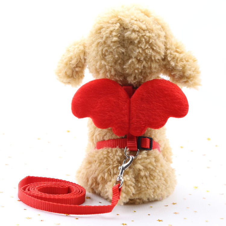 Correas lindas del perro del animal doméstico del ángel