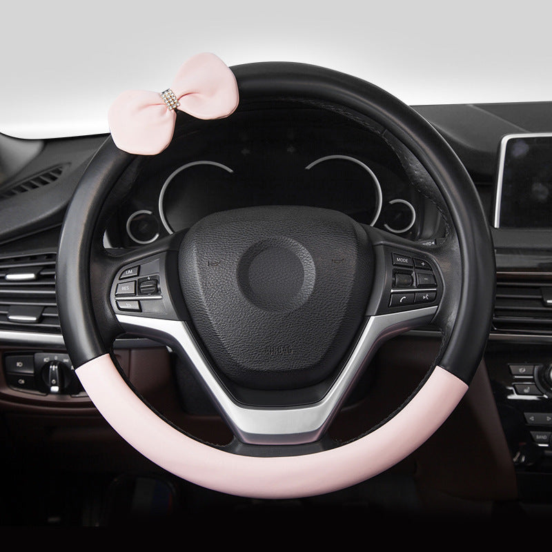 Couverture de volant de voiture quatre saisons couverture de poignée de voiture en cuir universelle résistante à l'usure
