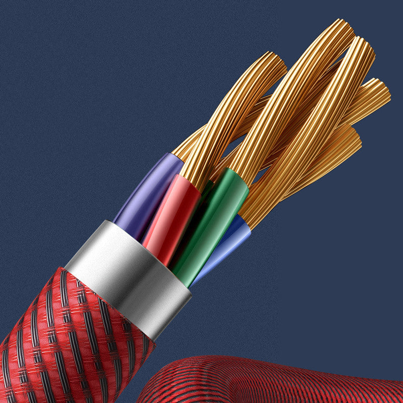 Línea de datos de codo tipo C a tipo C serie Meadow Firefox, enchufe ciego bidireccional, línea PD de 100W