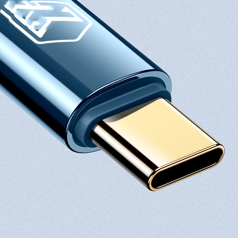 Línea de datos de codo tipo C a tipo C serie Meadow Firefox, enchufe ciego bidireccional, línea PD de 100W