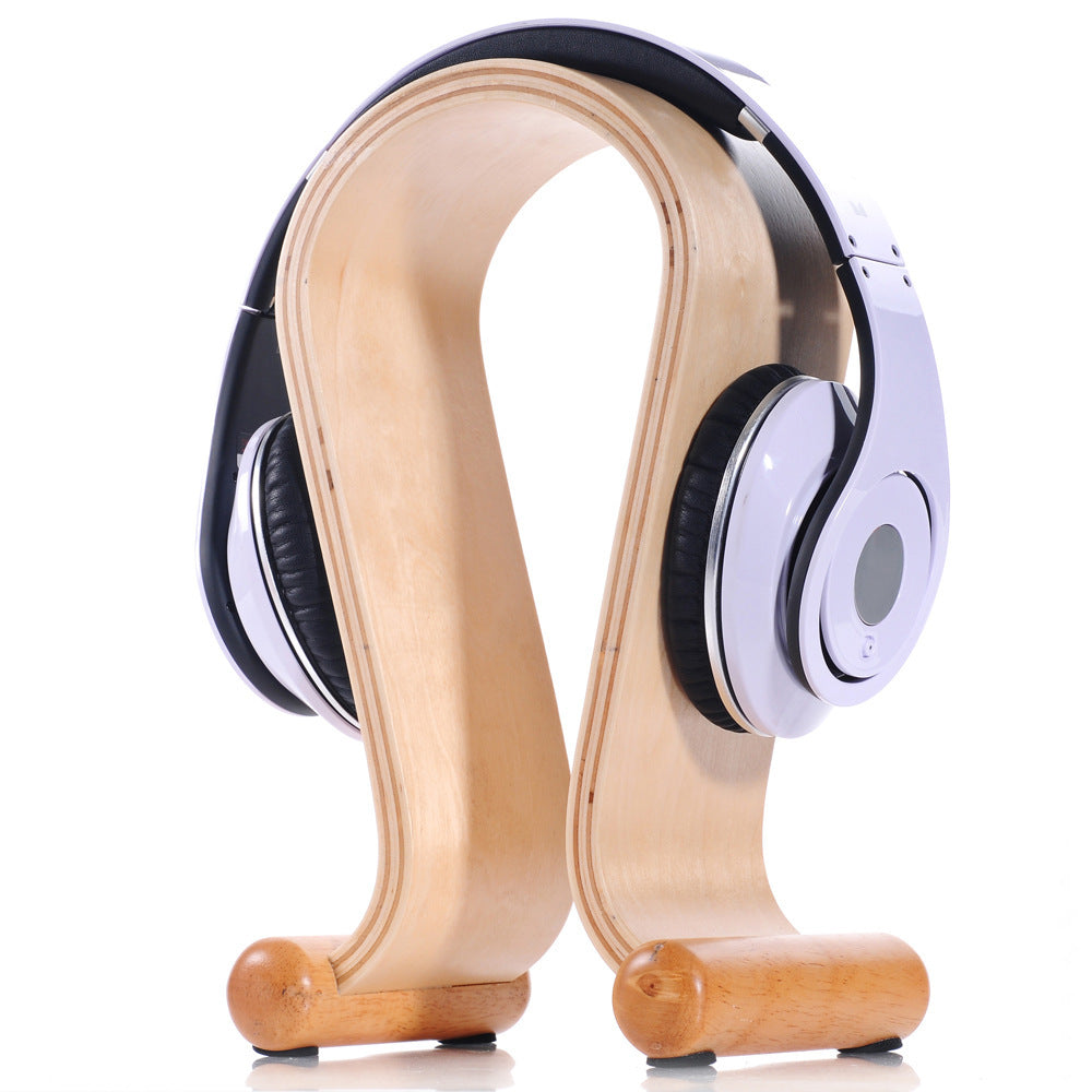 Support pour écouteurs en bois massif, présentoir créatif pour écouteurs, support pour écouteurs
