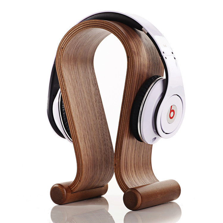 Support pour écouteurs en bois massif, présentoir créatif pour écouteurs, support pour écouteurs