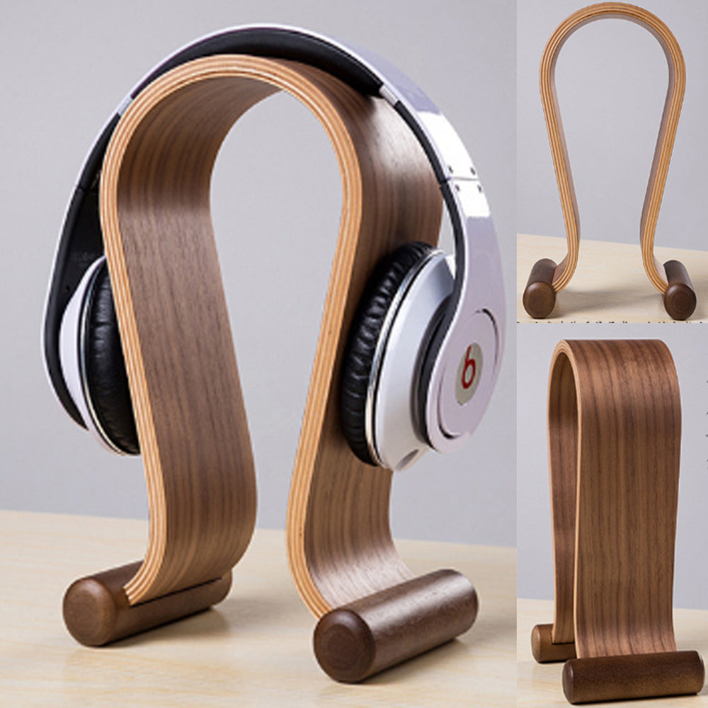 Support pour écouteurs en bois massif, présentoir créatif pour écouteurs, support pour écouteurs