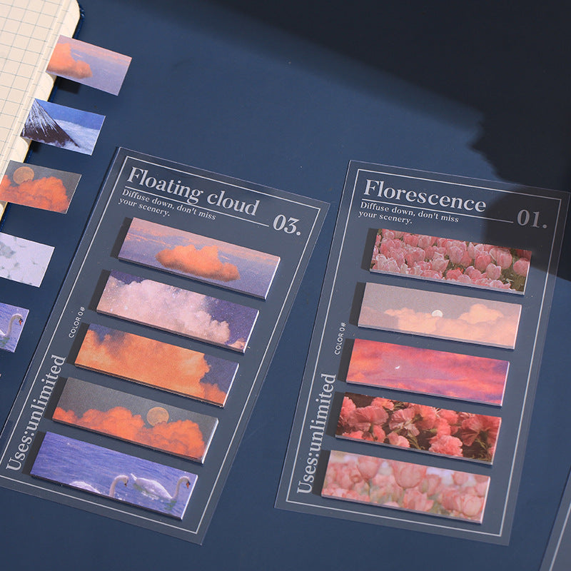 Mr. Paper Tape Sticky Note Universo Fragmento Serie Ins Paisaje Cuenta