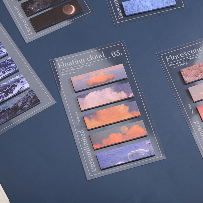 Mr. Paper Tape Sticky Note Universo Fragmento Serie Ins Paisaje Cuenta