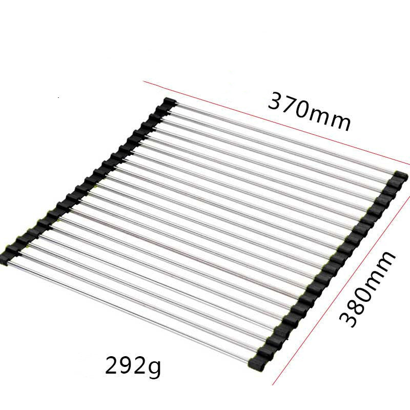 Estante para fregadero, estante de drenaje de acero inoxidable, fregadero de cocina plegable, estante para platos