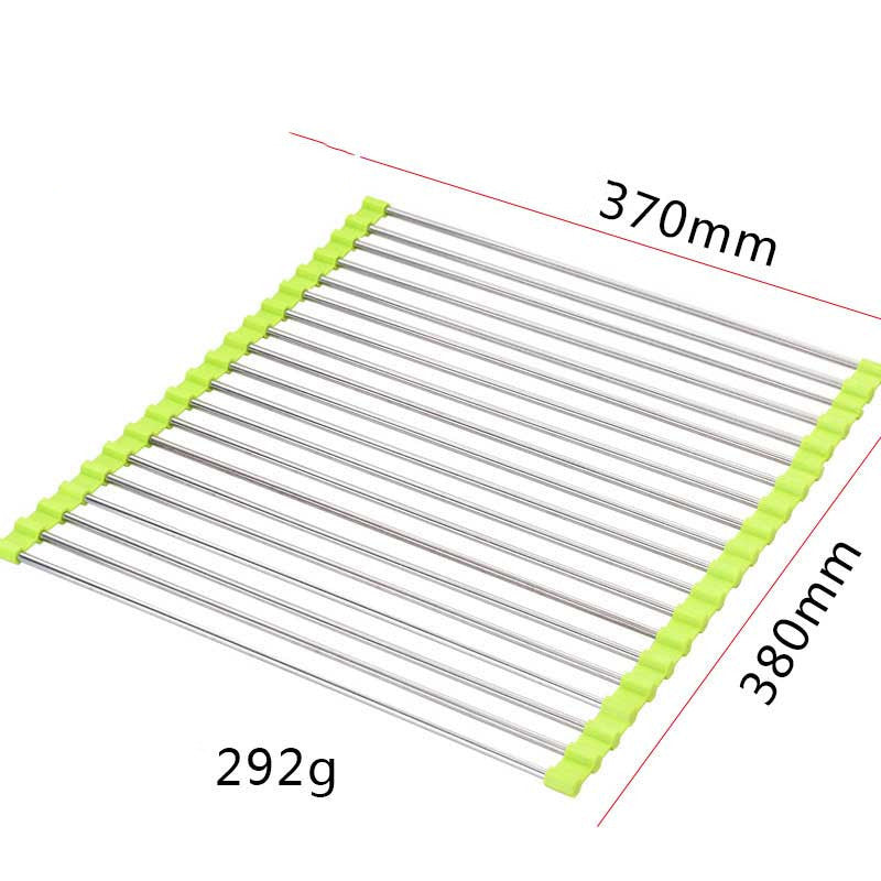 Estante para fregadero, estante de drenaje de acero inoxidable, fregadero de cocina plegable, estante para platos