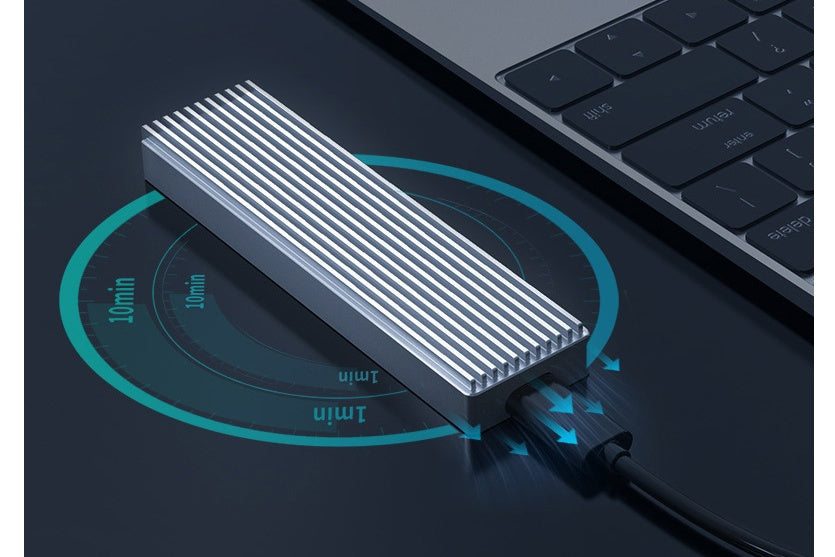 M. 2 Caja de disco duro Nvme Lector de disco duro externo Usb3.1 Caja de disco duro móvil de estado sólido Caja de disco duro