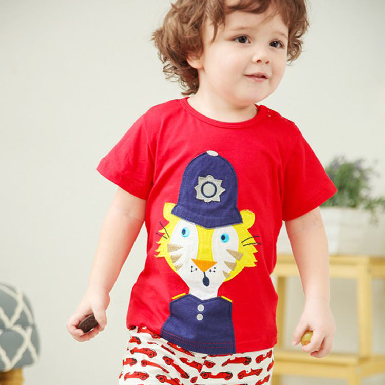 T-shirts pour enfants européens et américains T-shirts pour enfants à manches courtes européens et américains