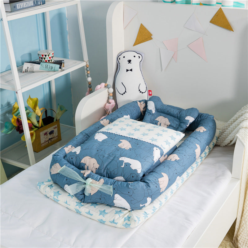Berceau Anti-pression pour nouveau-né, pliable et Portable, lit central, matelas pour bébé, lit de voyage bionique