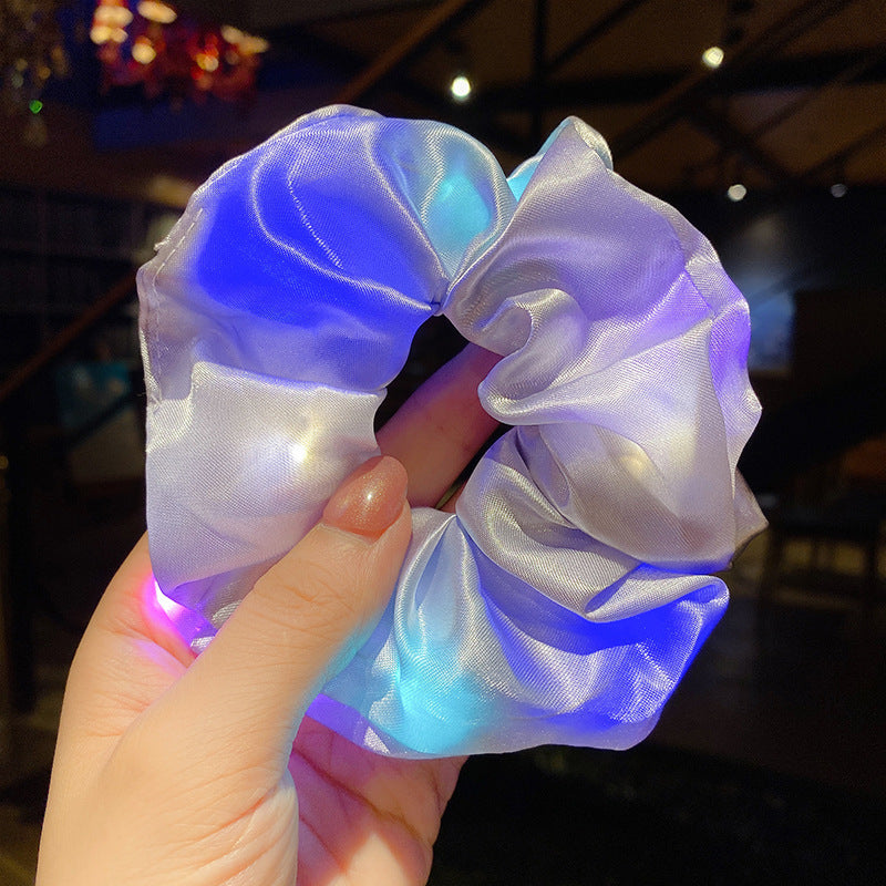 Diadema luminosa LED para mujer, bandas elásticas para el pelo para niña, lazos para el pelo, coleteros, accesorios para la cabeza