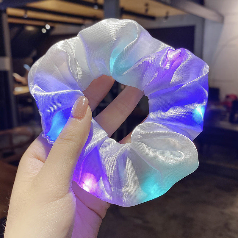 Diadema luminosa LED para mujer, bandas elásticas para el pelo para niña, lazos para el pelo, coleteros, accesorios para la cabeza