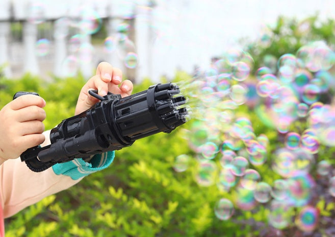 Machine à bulles de fleurs pour enfants, pistolet à bulles Gatling à huit trous, déesse pour enfants