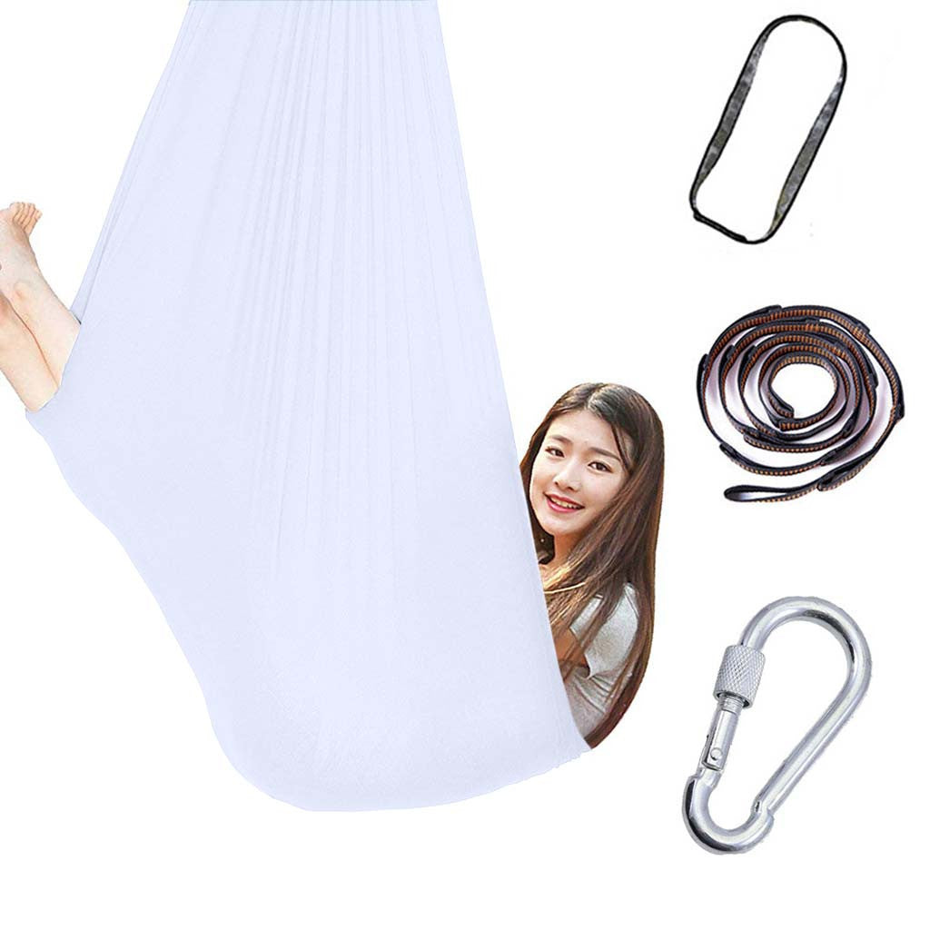 Hamaca columpio interior y exterior de algodón para niños, para acurrucarse hasta terapia sensorial infantil, paquete elástico suave, asiento estable