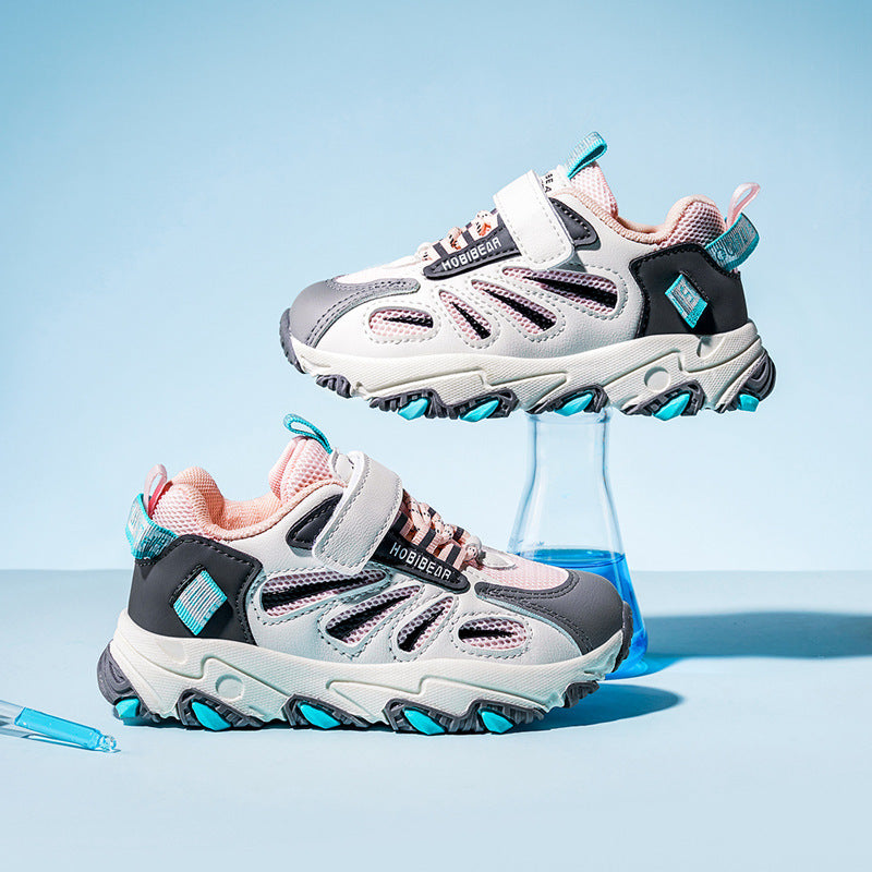 Zapatos encantadores para niñas, zapatos deportivos grandes para niños para las cuatro estaciones, nuevos zapatos blancos pequeños de ocio para niños, zapatos para padres para niños