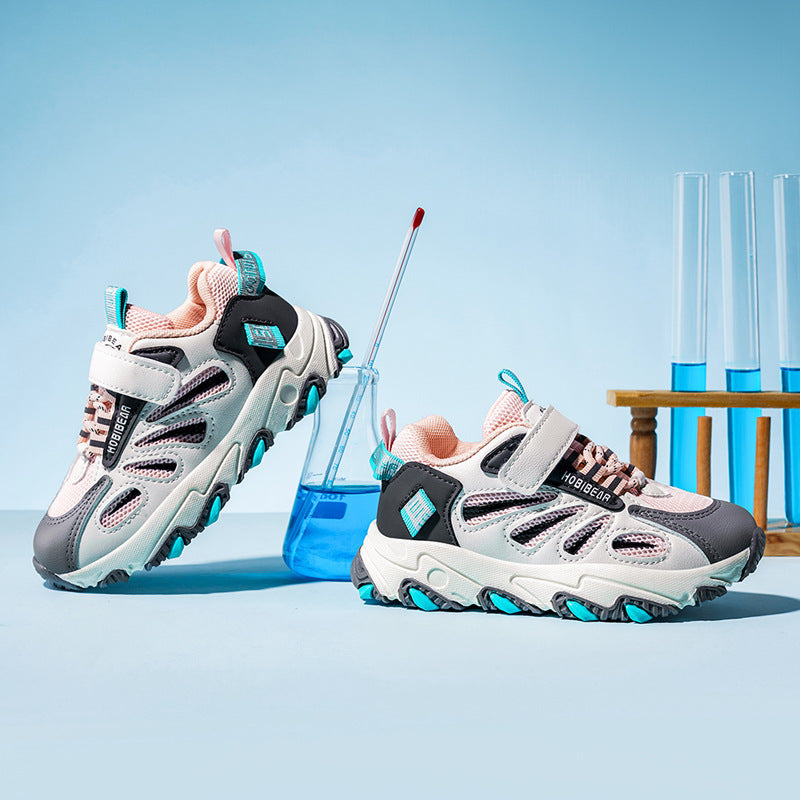 Zapatos encantadores para niñas, zapatos deportivos grandes para niños para las cuatro estaciones, nuevos zapatos blancos pequeños de ocio para niños, zapatos para padres para niños