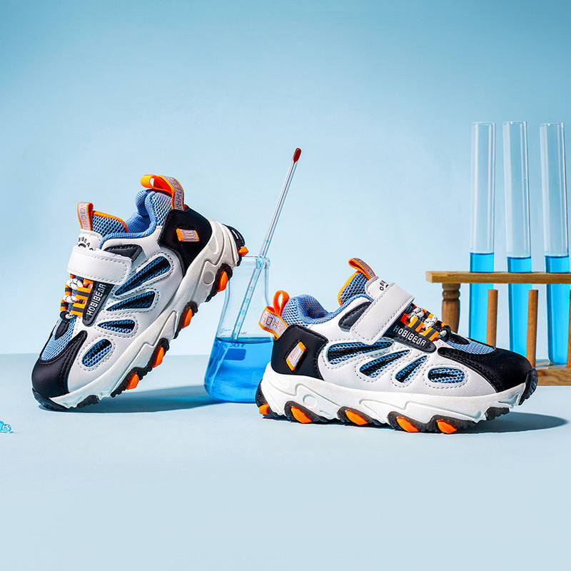 Zapatos encantadores para niñas, zapatos deportivos grandes para niños para las cuatro estaciones, nuevos zapatos blancos pequeños de ocio para niños, zapatos para padres para niños