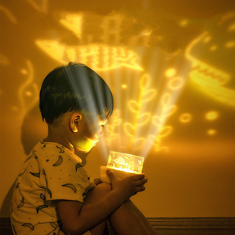 Proyector de estrella giratorio para niños, luz LED de noche con música colorida, lámpara de proyecto con carga USB