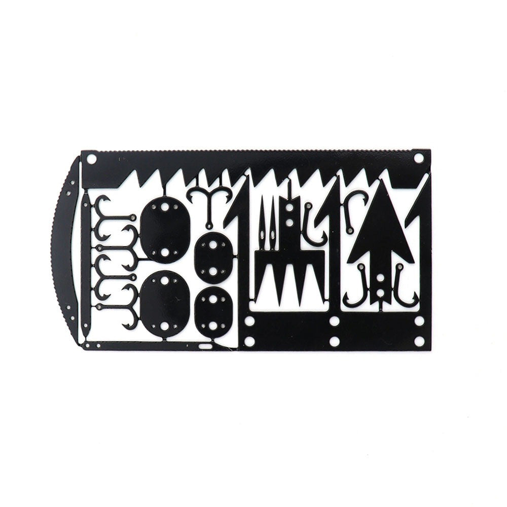 Tarjeta de pesca multifuncional, tarjeta de herramientas de supervivencia en el campo, equipo de pesca, tarjeta de anzuelo de pesca portátil