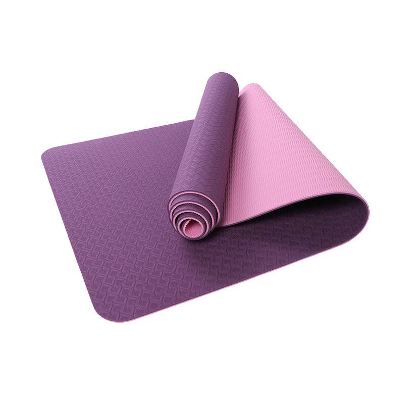 Tapis de yoga bicolore 6 mm ligne de posture tapis de yoga tapis de fitness